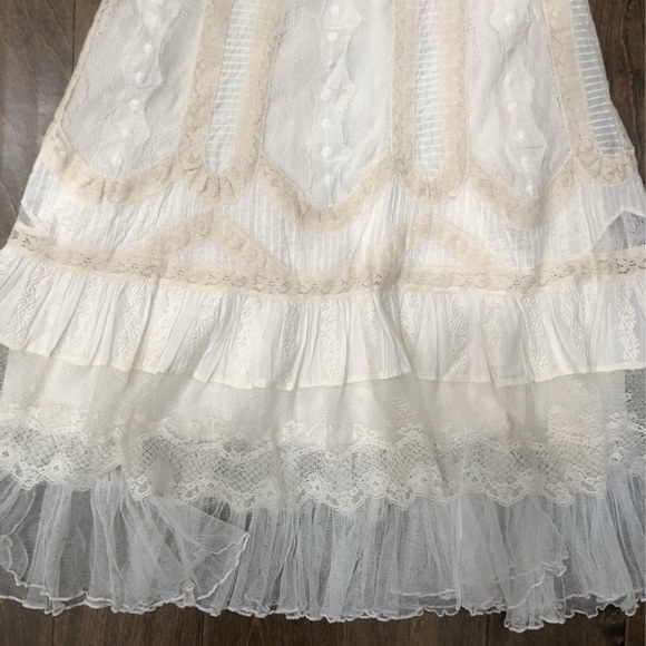Anthropologie Zehavale White Lace Halter Dress 2 - Picture 8 of 13